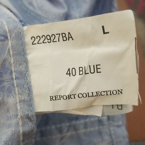 Report Collection Men's Long‎ Sleeve button down shirt size Large - Picture 8 of 9